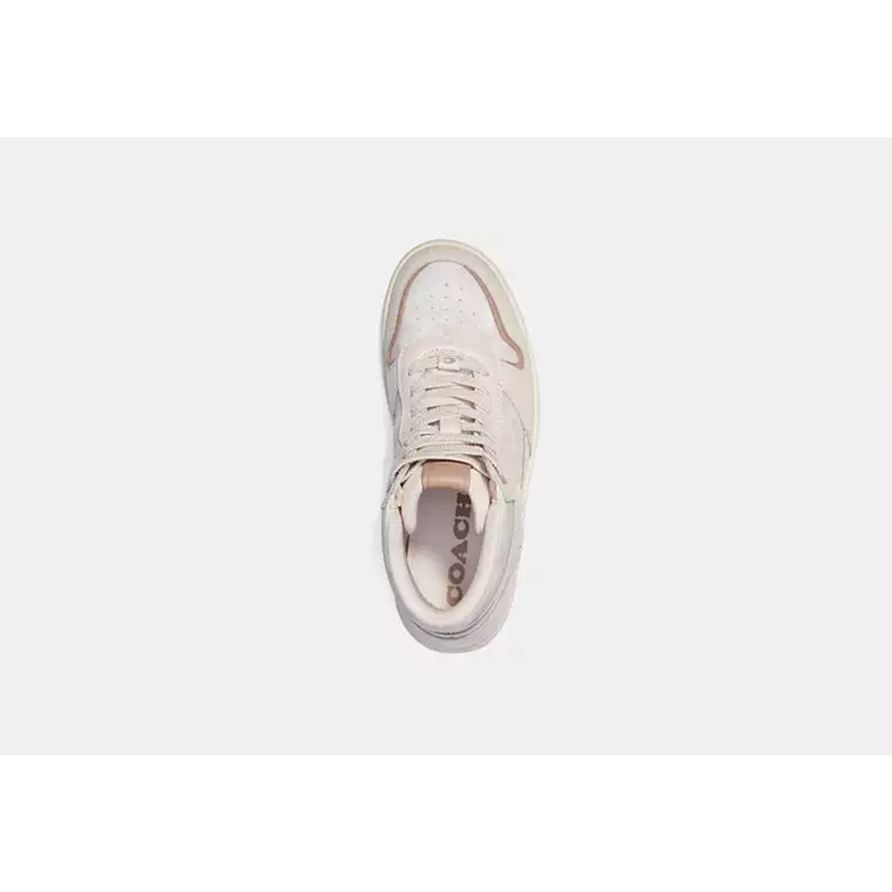 Coach Hi Top Sneakers CD304 Chalk Coated Canvas Women’s Sz 10B NIB MSRP $229 - Picture 13 of 16